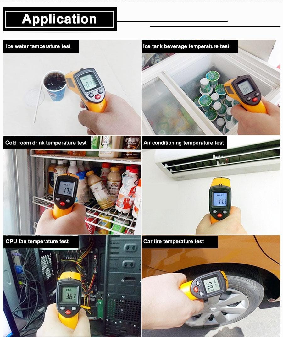 GS320 Handheld Infrared Digital Laser Infrared Thermometer Temperature Sensor Controller