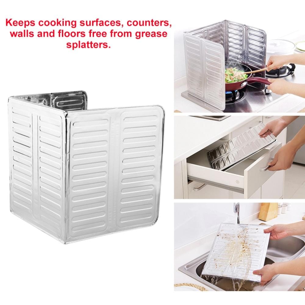 2 PCS Kitchen Oil Proof Cooktop Oil Shield Creative Kitchen Splash Proof Hot Oil Proof Plate