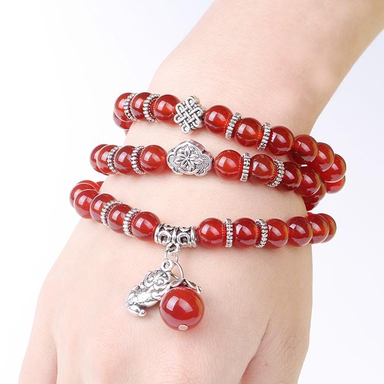 Fashion Jewelry Accessory Garnet Beads Bracelet (Style9)