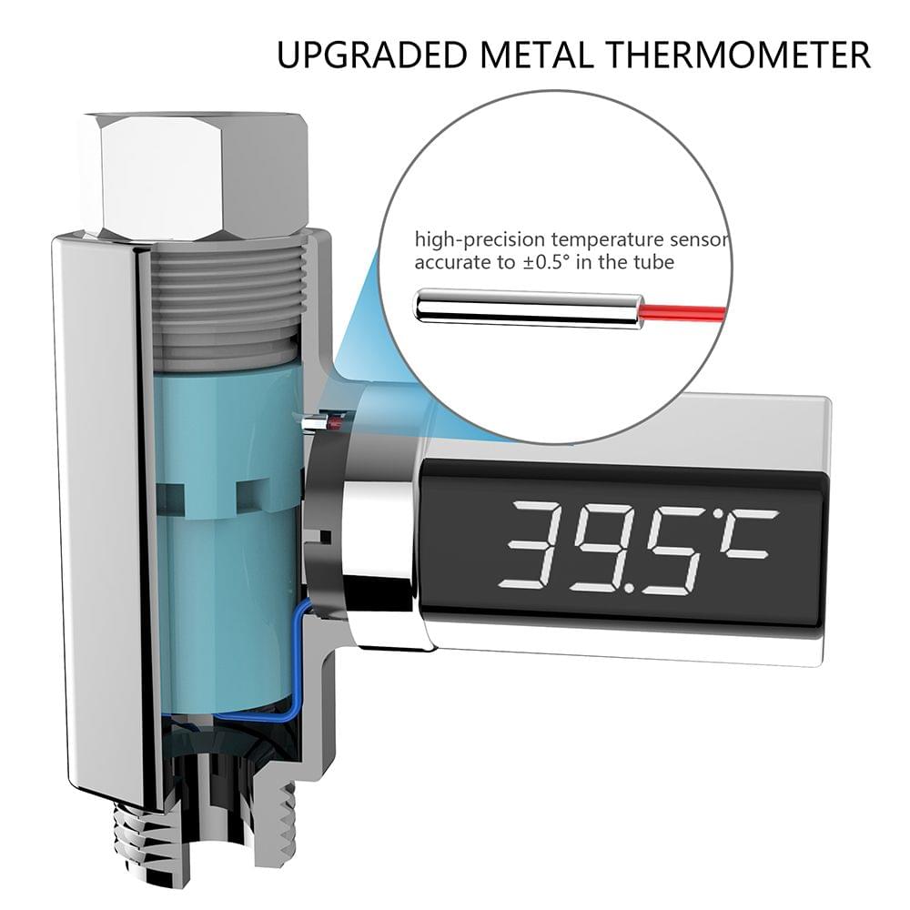 Water Temperature Meter Monitor LED Display Faucet Shower