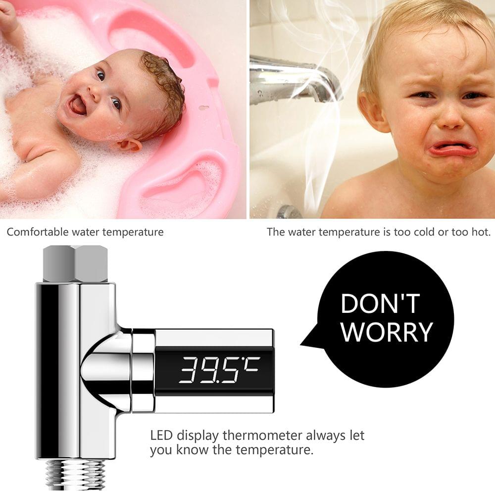 Water Temperature Meter Monitor LED Display Faucet Shower