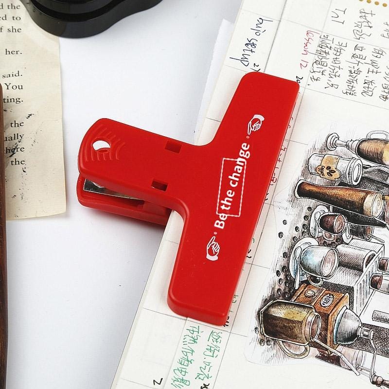 Hand Account Clip Retro Color Plastic Clip Paper Clip Red