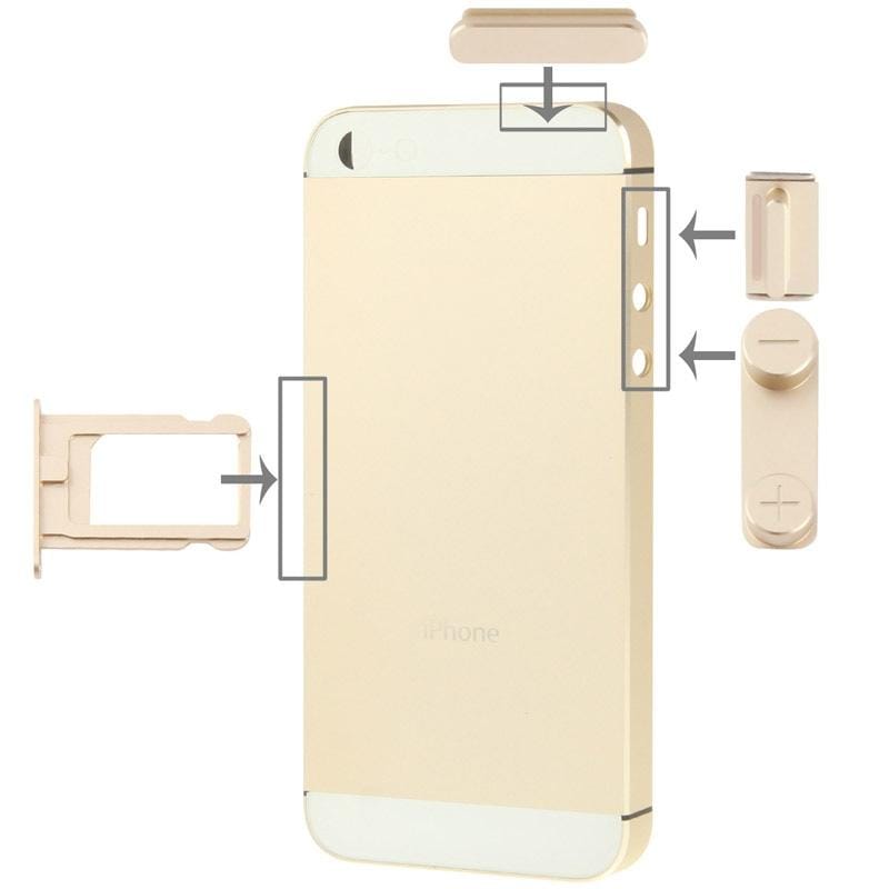 4 in 1  for iPhone 5 & 5S, Light Gold (Green)