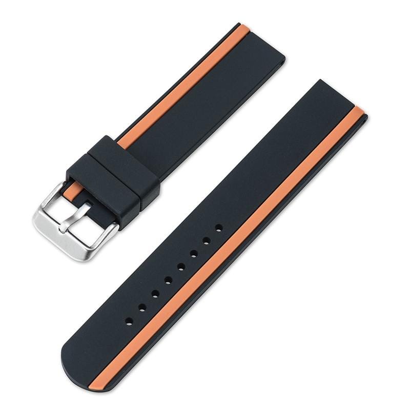 Universal Unilateral Bicolor Silicone Watchband for Galaxy Watch (Dark Orange)