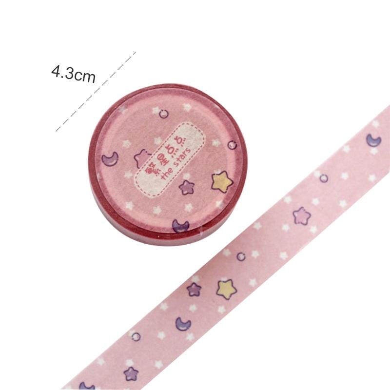 2 PCS 1.5cm Wide Cartoon DIY Scrapbooking Sticker Label Masking Tape (Style3)
