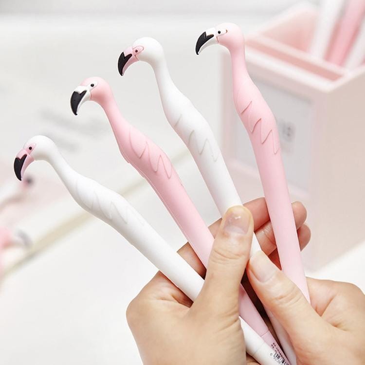Creative 0.5mm Black Ink Cute Flamingo Gel Pen Office School Supplies, Random Color Delivery