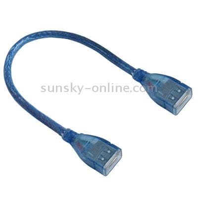 USB 2.0 Type A Female to Female AF/AF Cable, Length: 30cm (Blue)