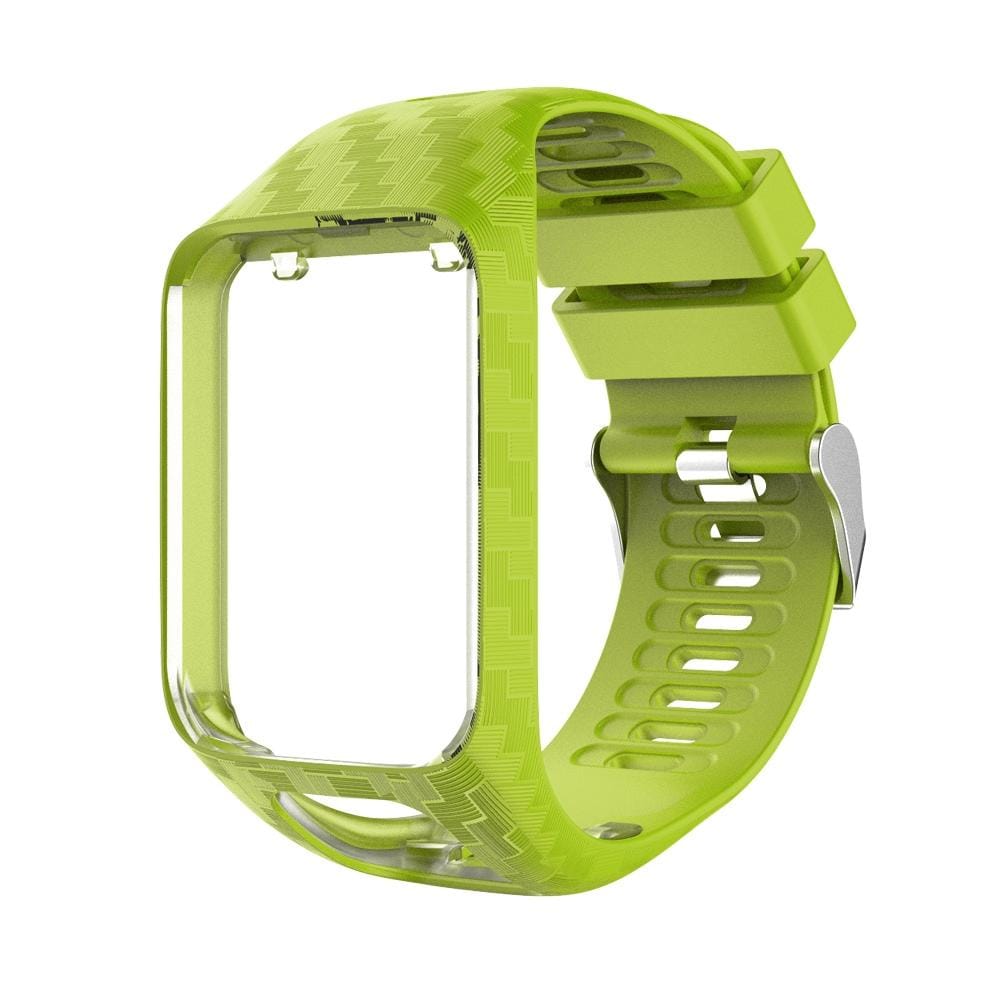 For Tomtom 2 / 3 Radium Carving Texture Replacement Strap Watchband (Lime Green)