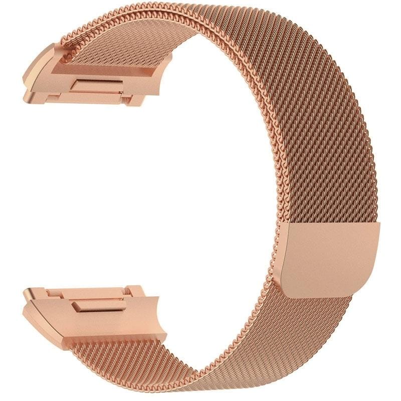 For FITBIT Ionic Milanese Watch Strap Small Size : 20.6X2.2cm (Champagne Gold)