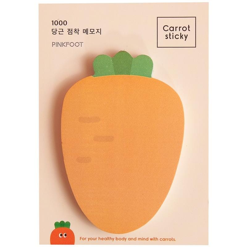 4 PCS Cute Carrot Sticky Notes Memo Pad Stationary (YZ1000-647)