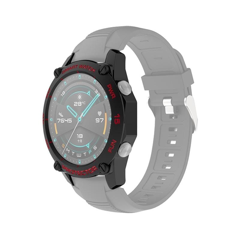 For Huawei Watch GT2e 46mm Smart Watch TPU Protective Case, Color:Black+Red