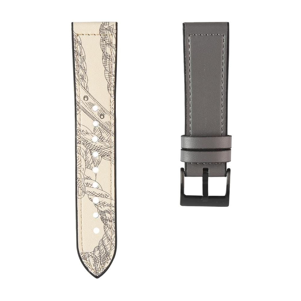 TPU + Leather Replacement Strap Watchband, Size:For Samsung Galaxy Watch 3 41mm (Grey+Grey)