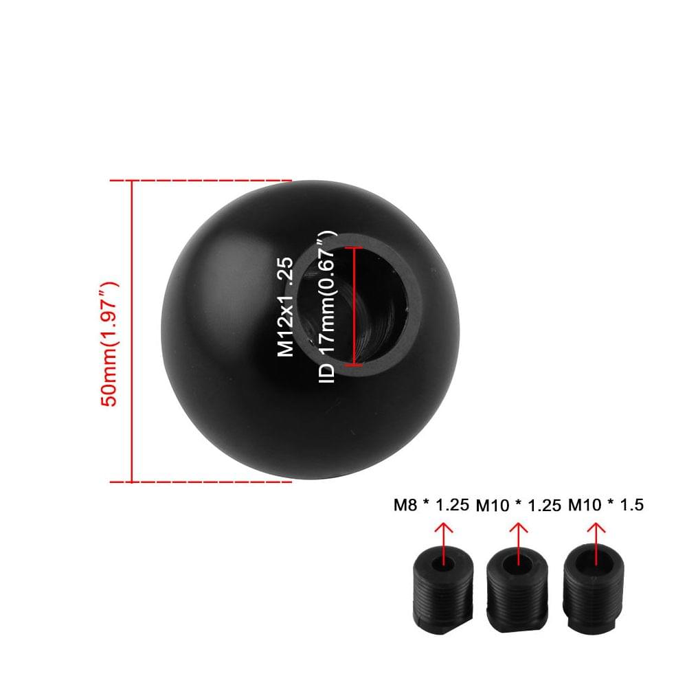 Car Gear Shift Knob Shifter Lever Round Ball Shape Black