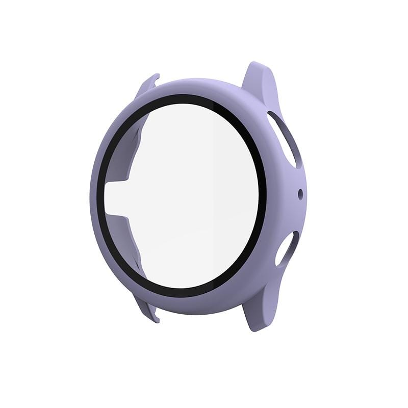 For Samsung Galaxy Watch Active 2 40mm PC Protective Case with Tempered Glass Film (Purple)