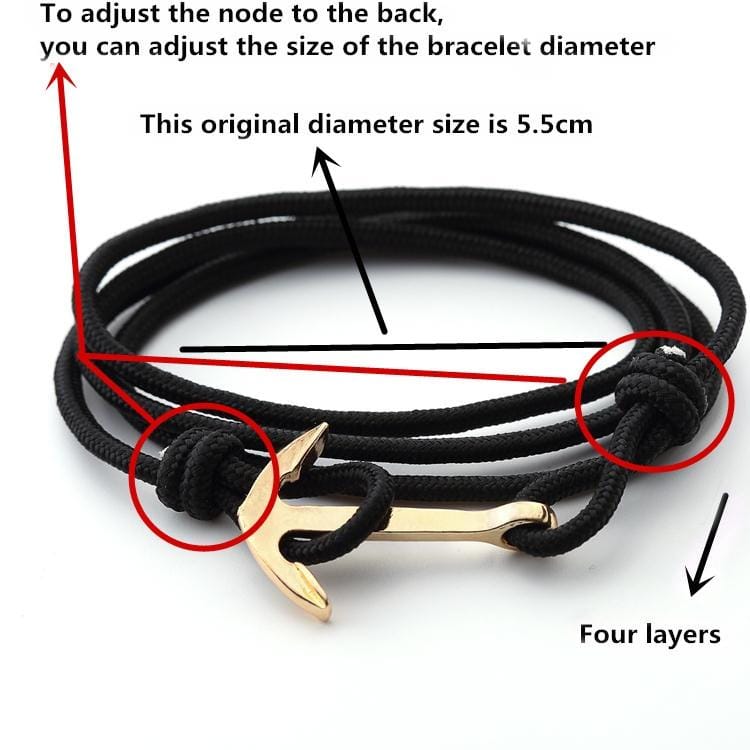 Alloy Anchor Charm Multilayer Leather Friendship Bracelets (Style8)
