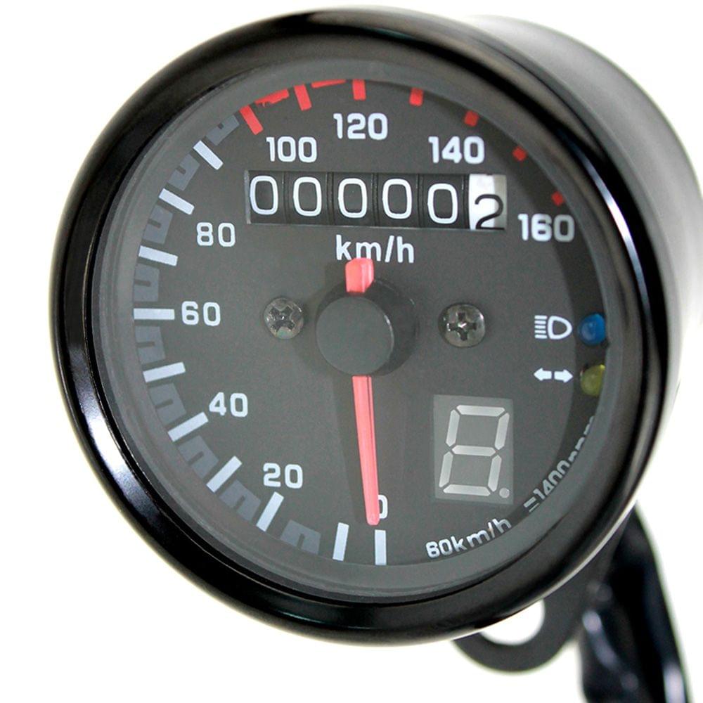 12V Universal Motorcycle Speedometer Tachometer Gauge w/ LED