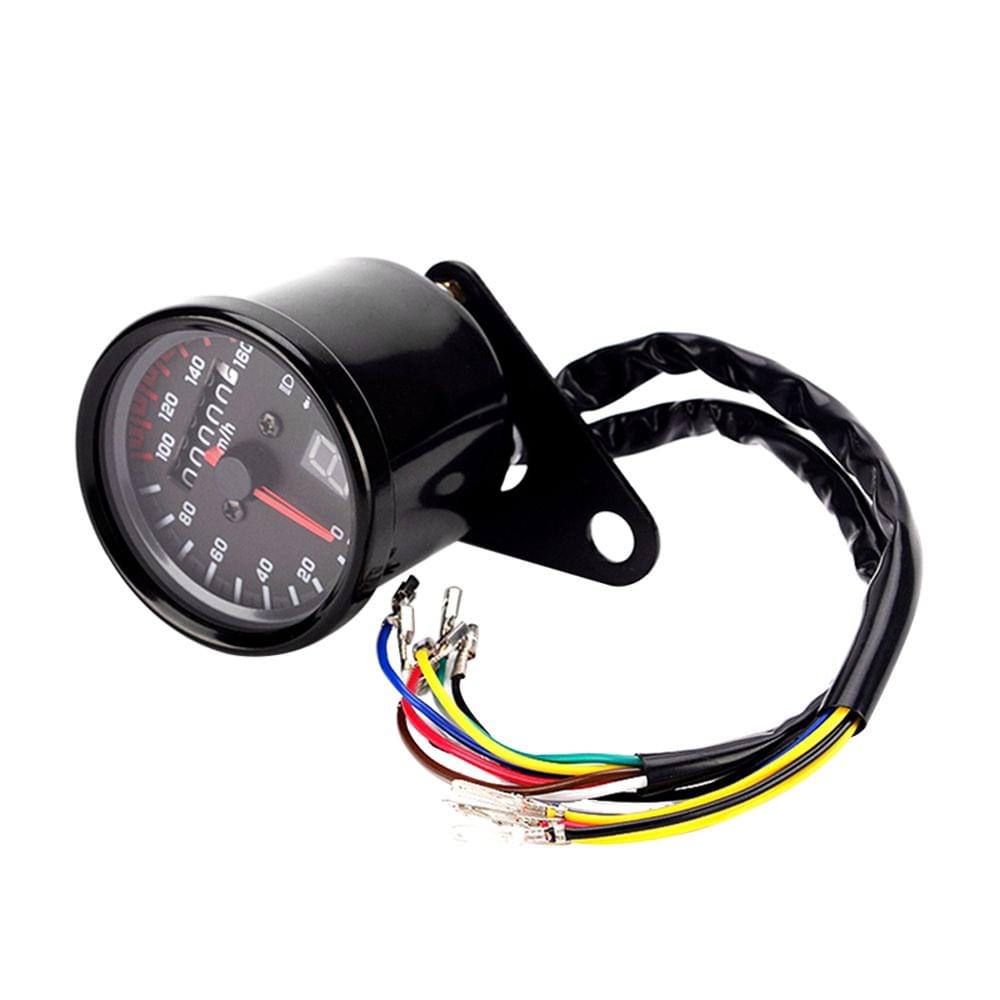 12V Universal Motorcycle Speedometer Tachometer Gauge w/ LED