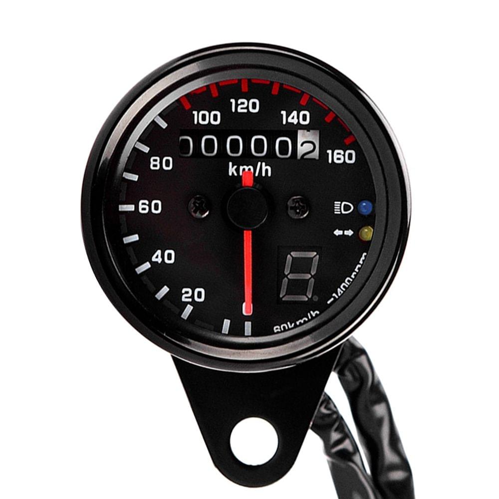 12V Universal Motorcycle Speedometer Tachometer Gauge w/ LED