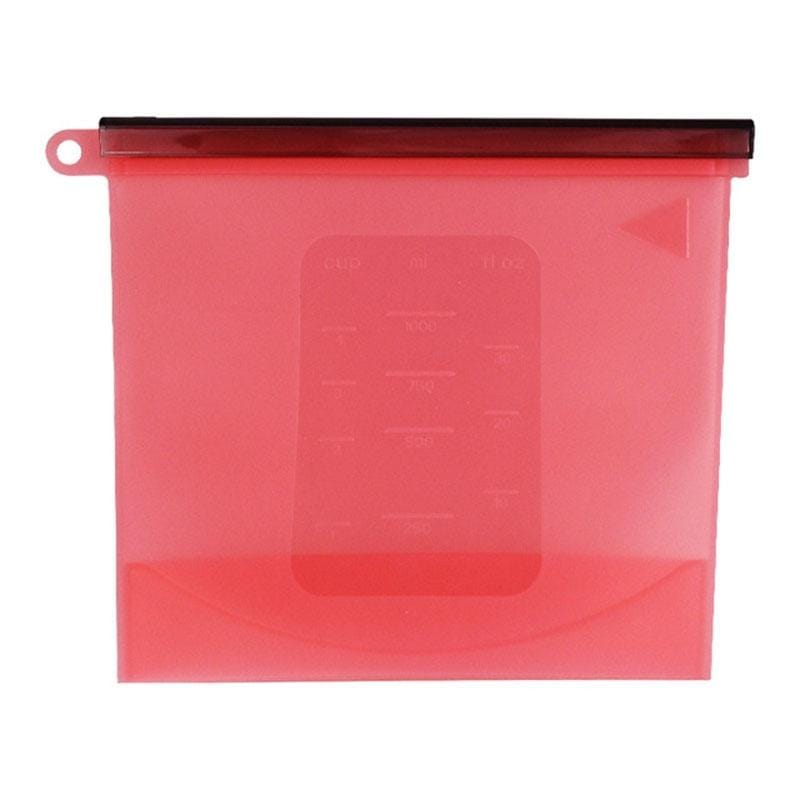 Food Grade Silicone Vacuum Sealed Split Fresh-keeping Bag (Red)