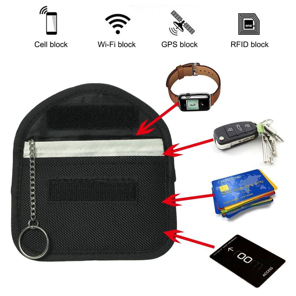 Key Fob Signal Blocking Bag Auto RFID Blocking Holder