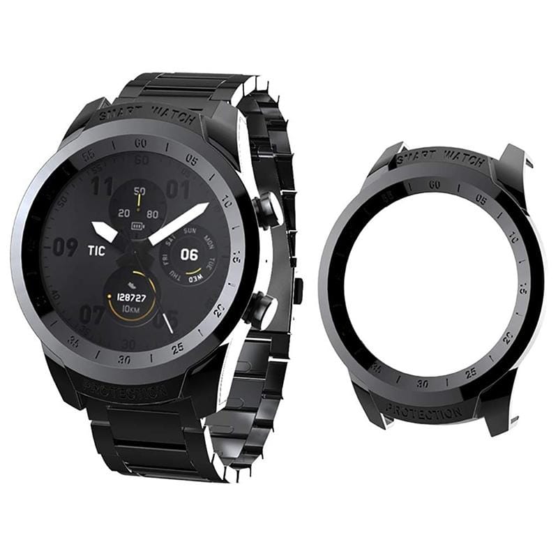 For Tic Watch Pro  Plating PC Protective Case (Black)