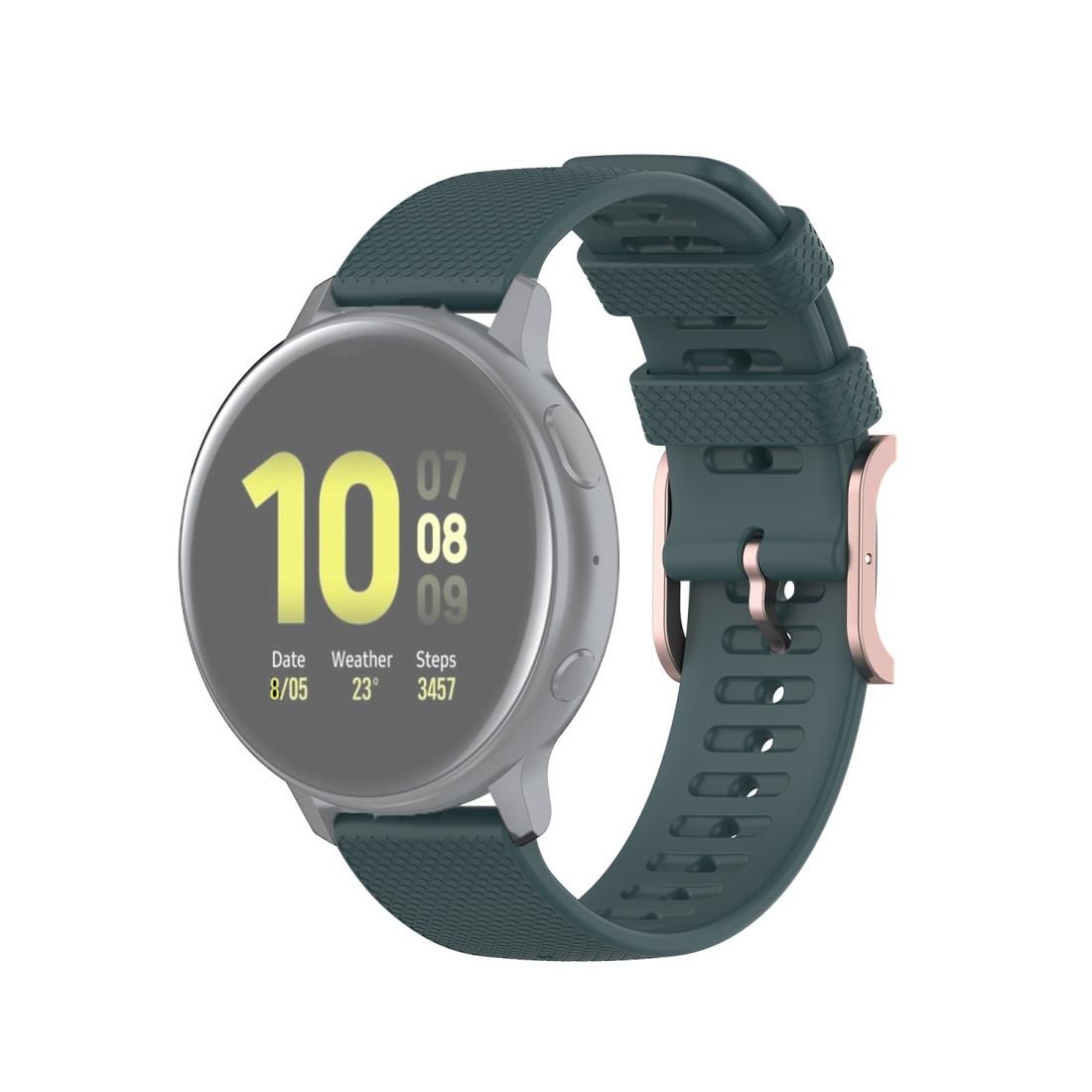 For Galaxy Watch Active 3 / Active 2 / Active / Galaxy Watch 3 41mm / Galaxy Watch 42mm 20mm Dot Texture Wrist Strap (Olive Green)