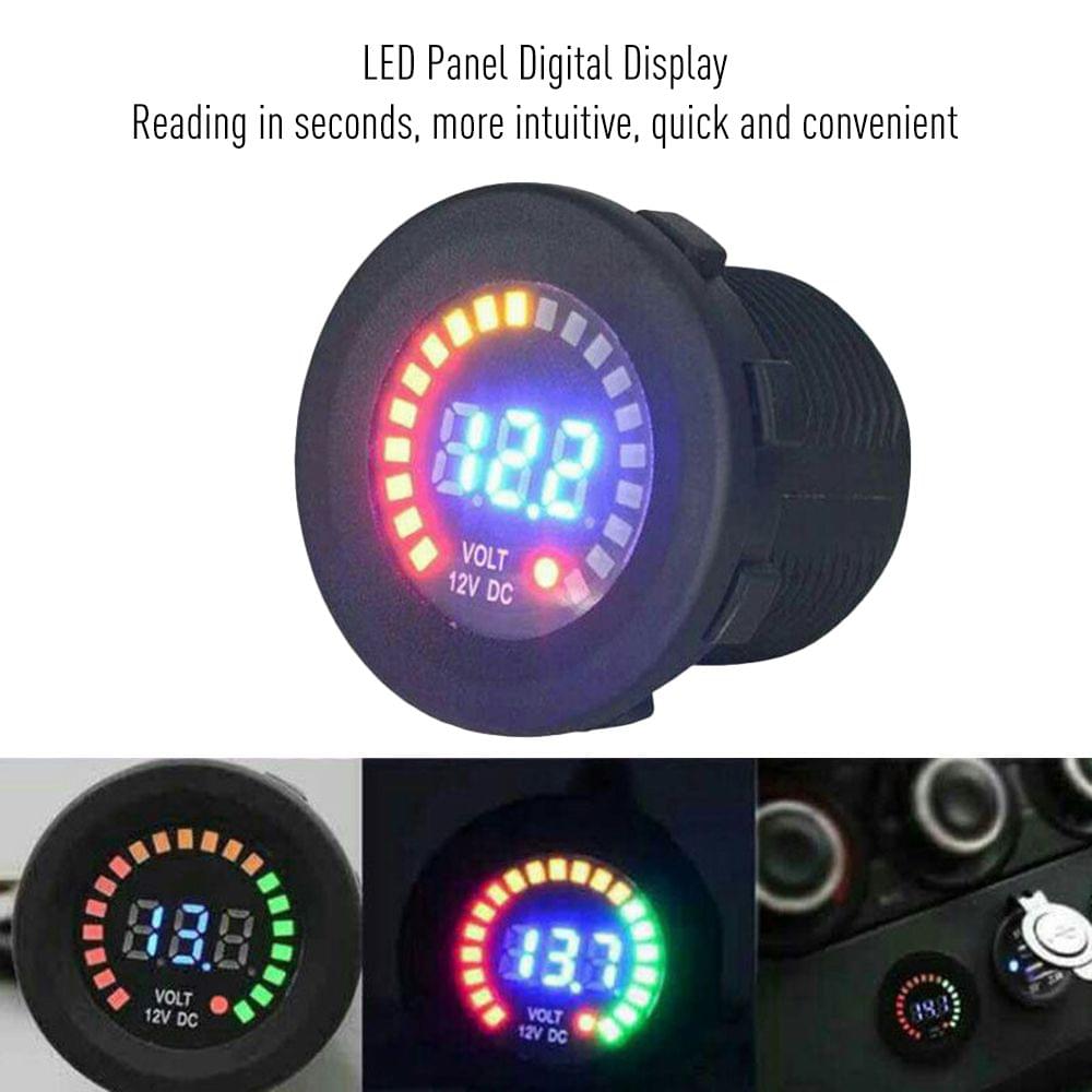 12V Mini Digital Voltage Meter LED Panel Display Voltmeter