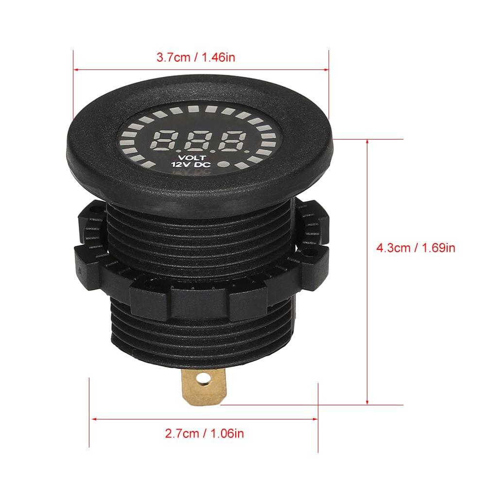 12V Mini Digital Voltage Meter LED Panel Display Voltmeter