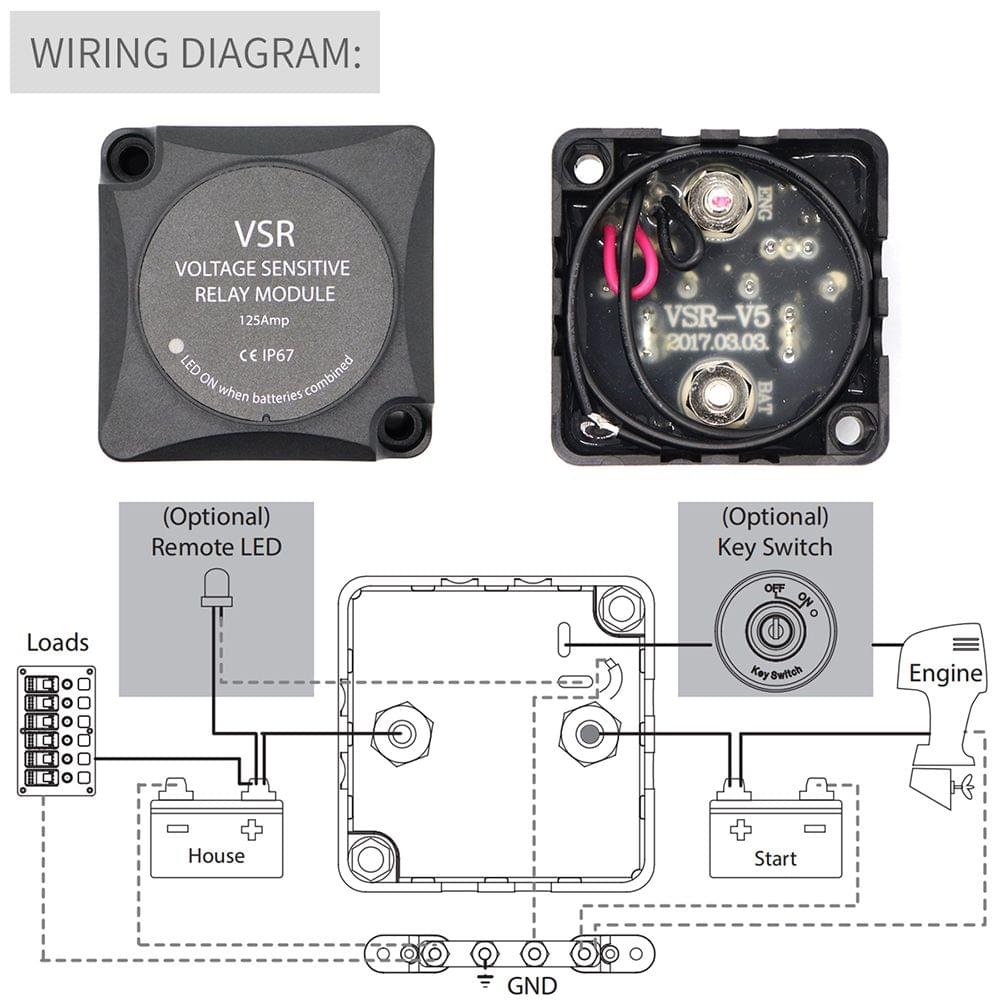 Voltage Sensitive Relay Automatic Charging Relay Dual