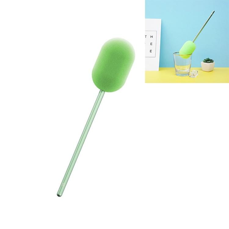 3 PCS Aluminum Alloy Sponge Cup Brush Milk Bottle Glass Tea Cup Cleaning Brush (Grass Green)