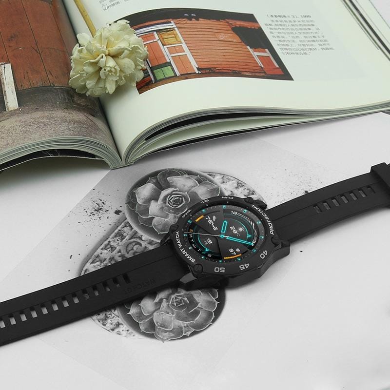 For Huawei Watch GT2e 46mm Smart Watch TPU Protective Case, Color:Black+White Luminous Green