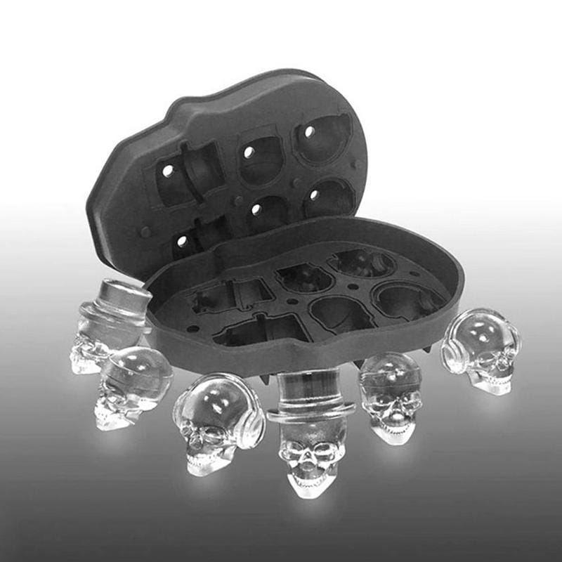 Silicone Skull Spherical Ice Tray