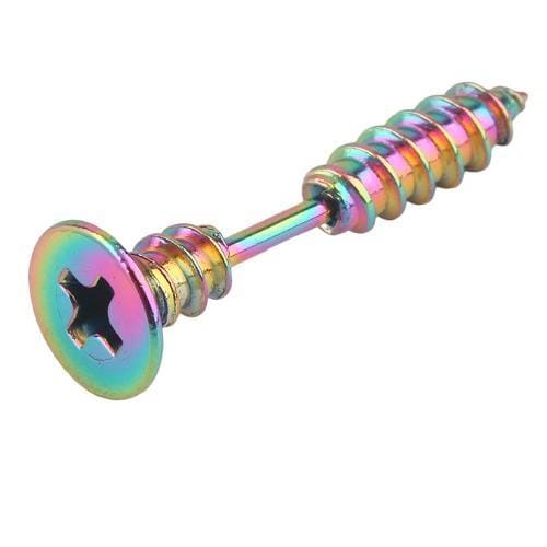 5 PCS Vacuum Plating Personality Titanium Steel Screw Stud Earrings (Colorful)