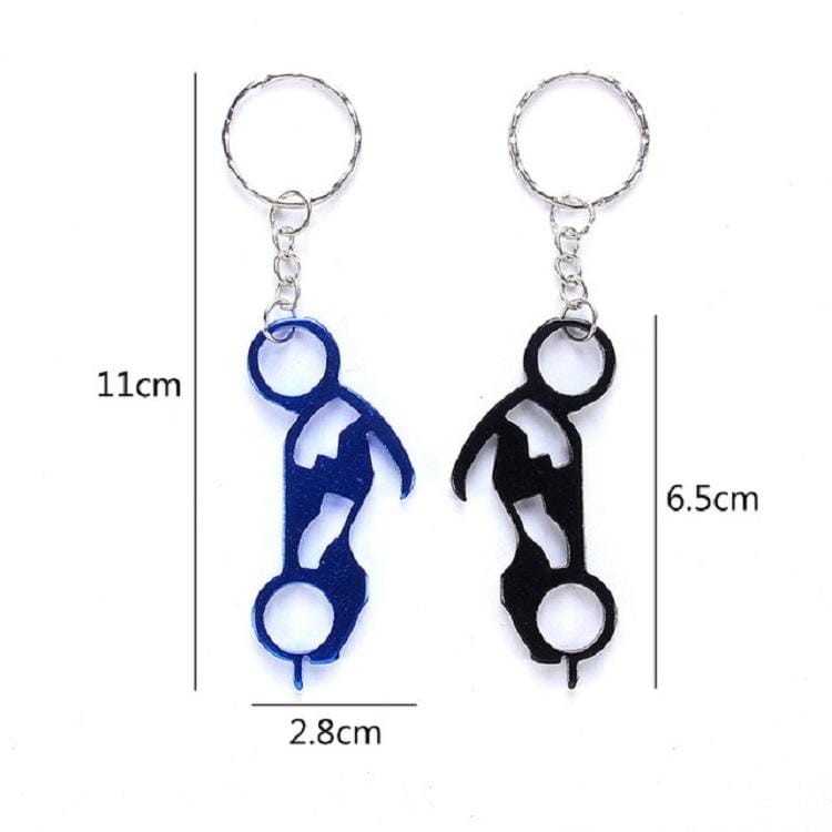 12 PCS Personalized Creative Backpack Keychain Small Pendant Aluminum Bottle Opener, Style:Motorcycle