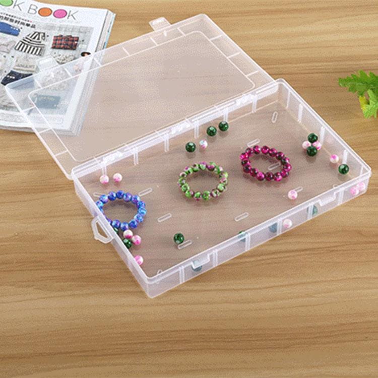 Plastic Organizer Container Storage Box 28 Slots Removable Grid Compartment for Jewelry Earring Fishing Hook Small Accessories (Pink)