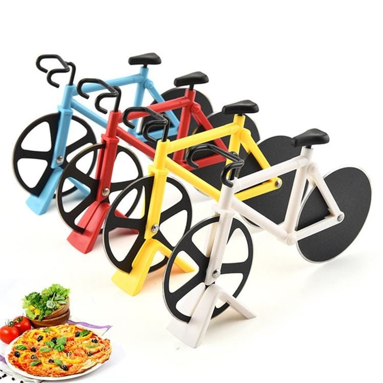 2 PCS Stainless Steel Bicycle Pizza Cutter Knife Cake Cutter Creative Hob Random  Color Delivery