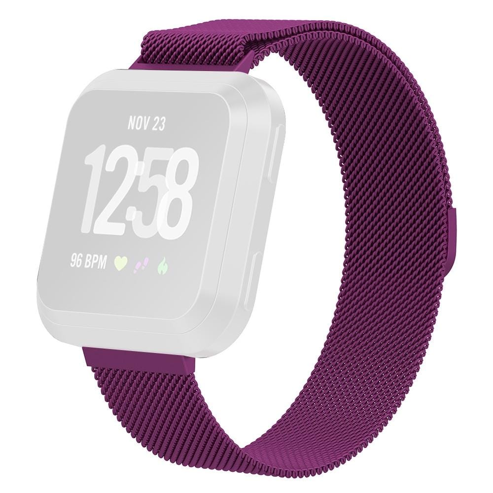 For Fitbit Versa 2 / Fitbit Versa / Fitbit Versa Lite Milanese Watch Strap, Small Size: 2.3x22.5cm (Purple)