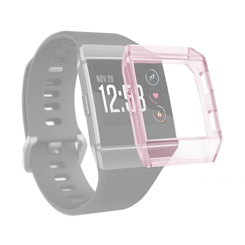 For Fitbit Ionic Full Coverage TPU Watch Case (Transparent Pink)