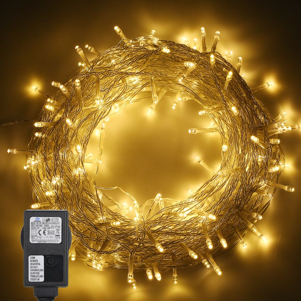 Tomshine 200LEDs String Light 6w 23 meters/75.5 ft IP44 - EU Plug