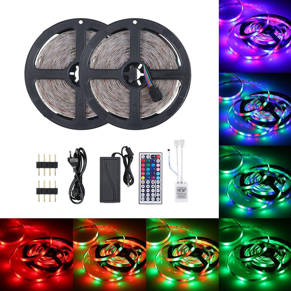 DC12V 48W 10 Meters 600 LED RGB Strip Light with IR 44 Keys - type 1 eu plug