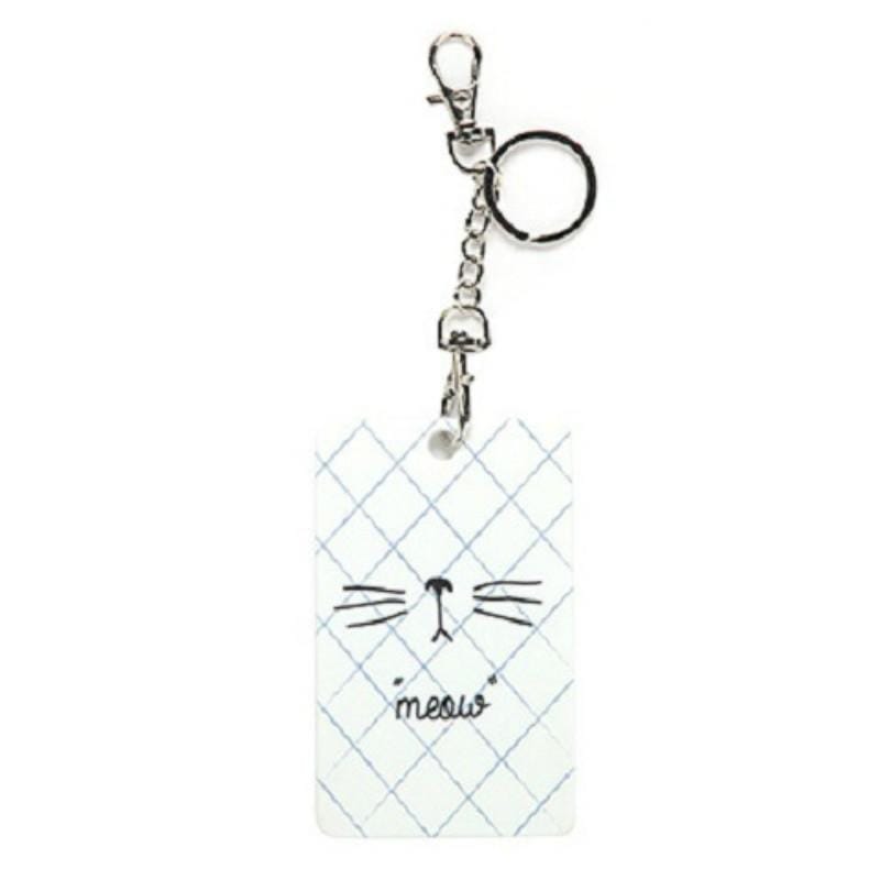 2 PCS Cute Cartoon Document Set Key Chain Bus Meal Card Protective Cover ID Card Set (Cat A)