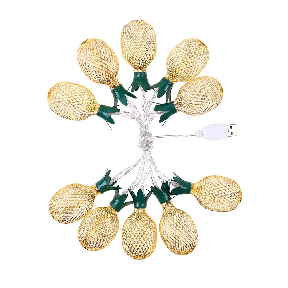 Decorative Light String with Cute Appearance USB 10LEDs - pineapple