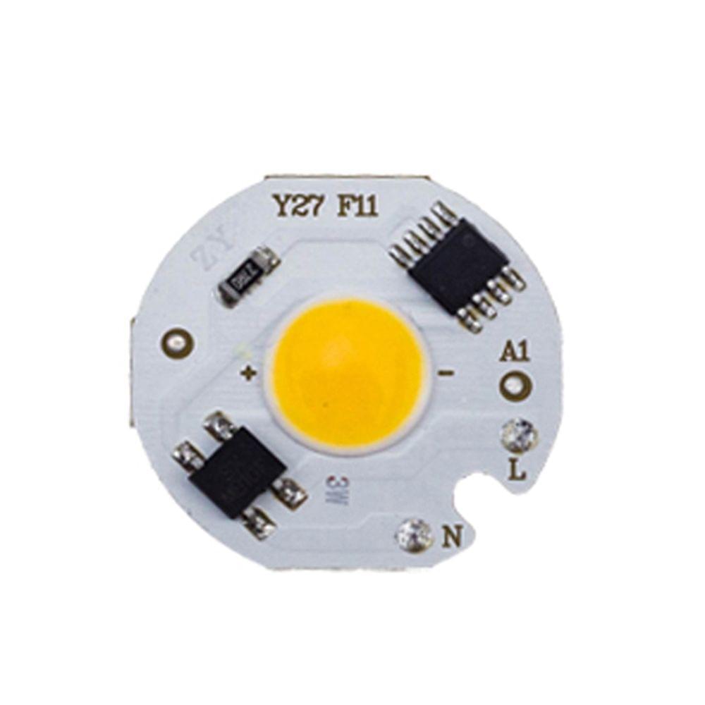 L-ED White 7W COB Chip Lamp 220V IC Smart No Need Driver - 7W