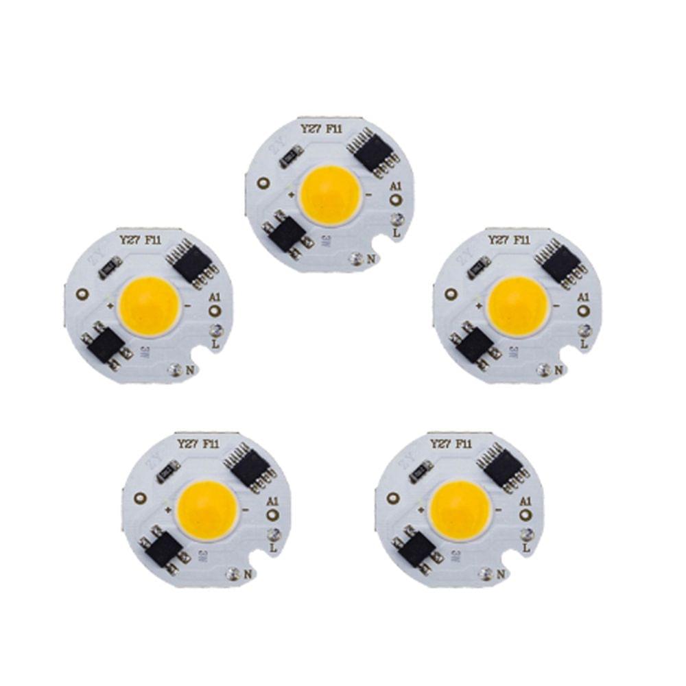 L-ED White 7W COB Chip Lamp 220V IC Smart No Need Driver - 7W