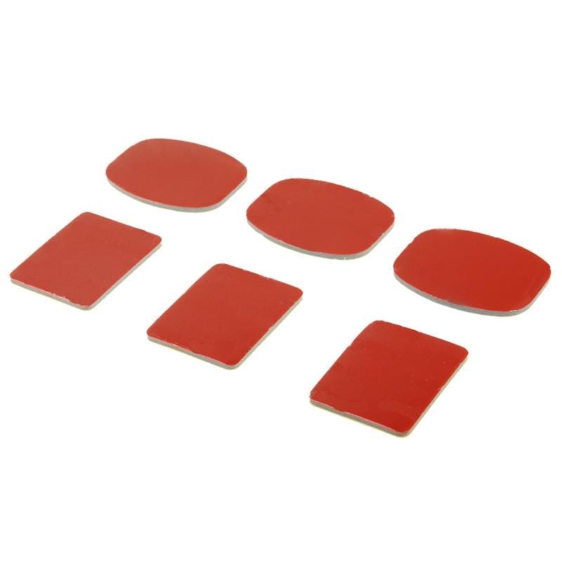ST-14 3 x Pair 3M Adhesive Sheet Set for GoPro HERO6 /5 /5 Session /4 Session /4 /3+ /3 /2 /1, Xiaoyi and Other Action Cameras Helmet Mount (Red)