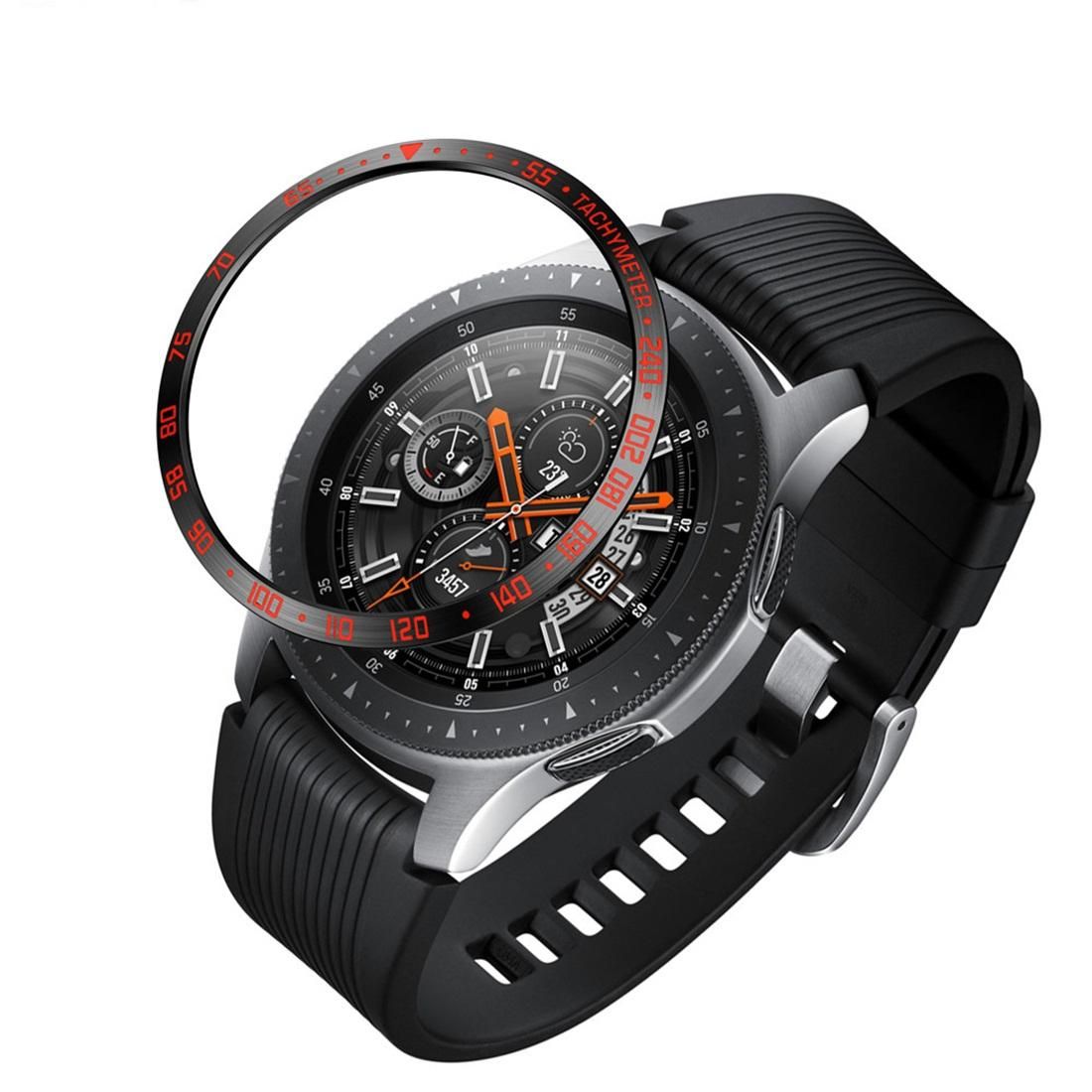 Dial Steel Protective Frame for Galaxy Watch 42mm (Black Red)