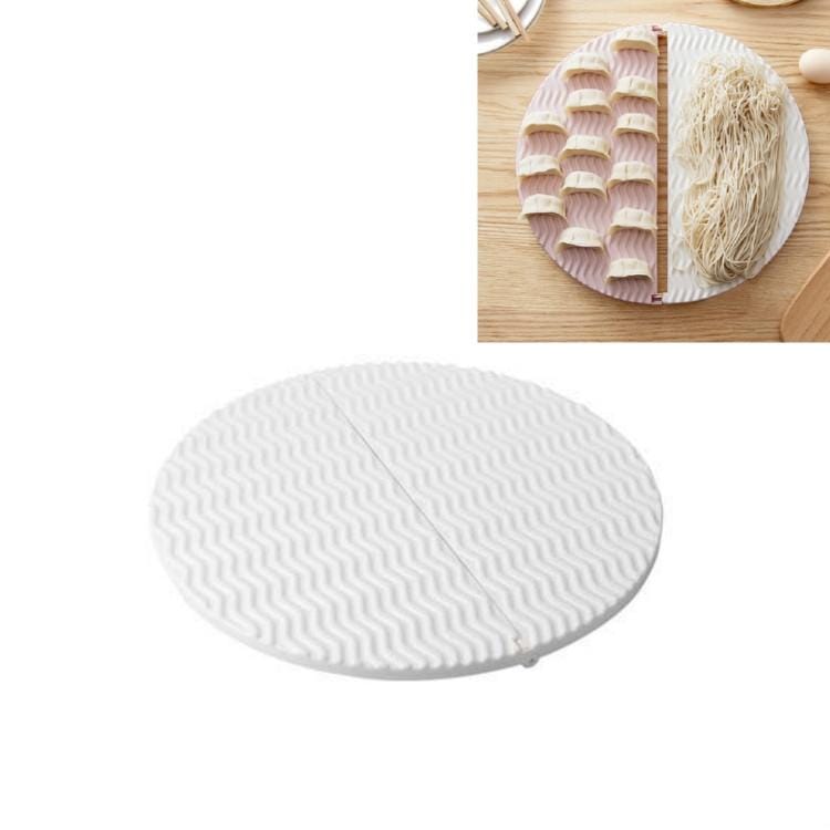 5 PCS Foldable Plastic Dumpling Mat Creative Home Pasta Placemat, Diameter:35cm (White)