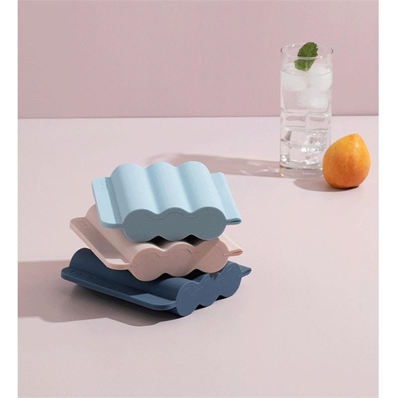 Wavy Multi-cell Ice Cube Mold Food Grade Silicone Ice Cube (Dark Blue)