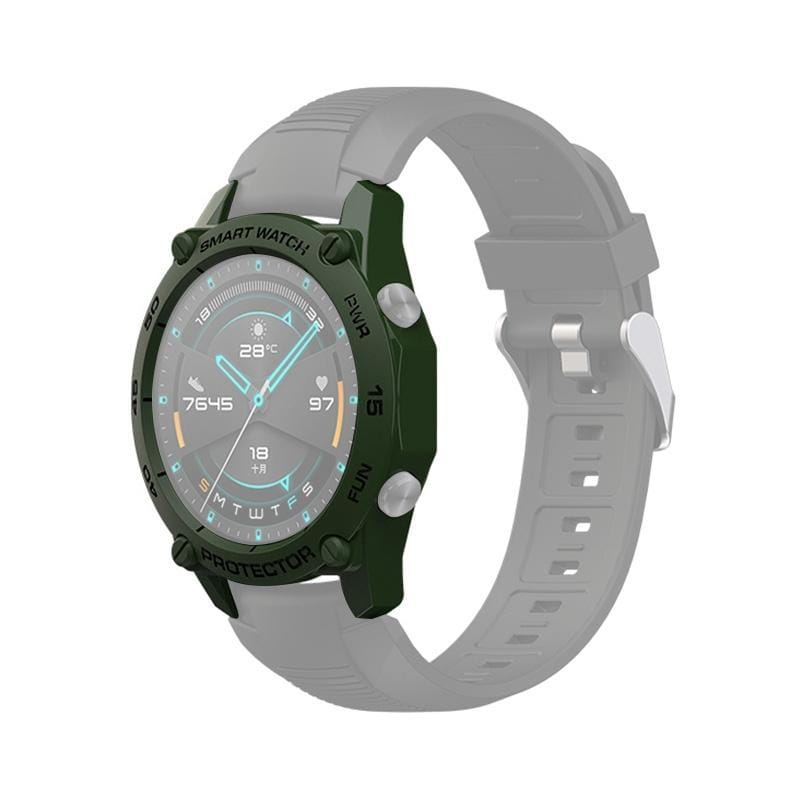 For Huawei Watch GT2e 46mm Smart Watch TPU Protective Case, Color:Army Green+Black