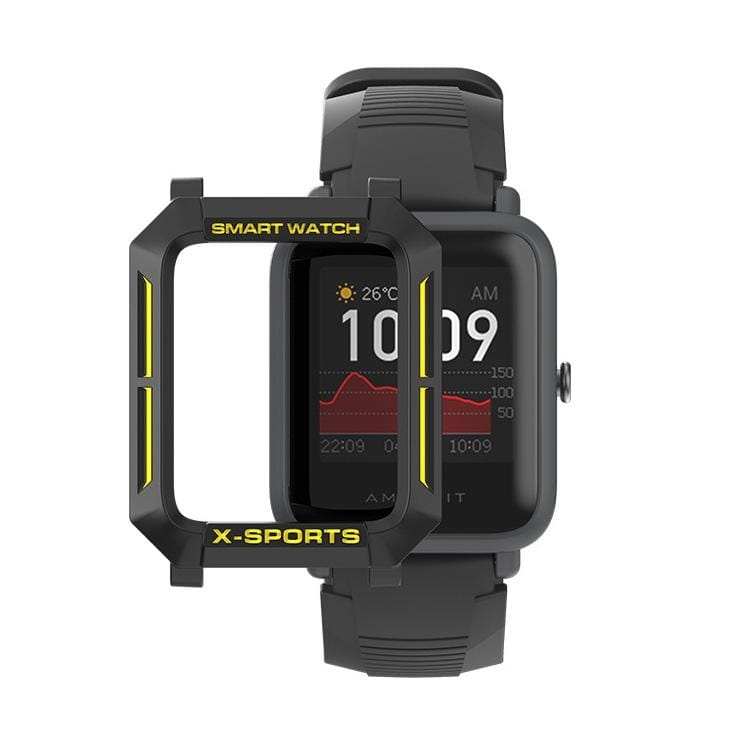 For Huami Amazfit Bip Lite Version 1S / Bip S Smart Watch TPU Protective Case, Color:Black+Yellow